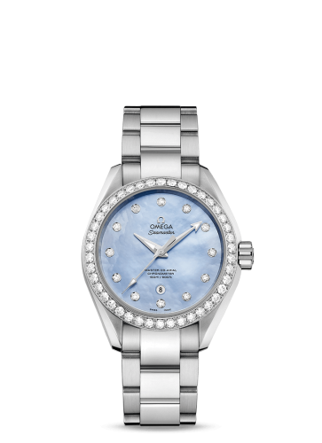 Omega Seamaster Aqua Terra 150M Master Co-Axial 34 Stainless Steel / Diamond / Blue MOP / Bracelet